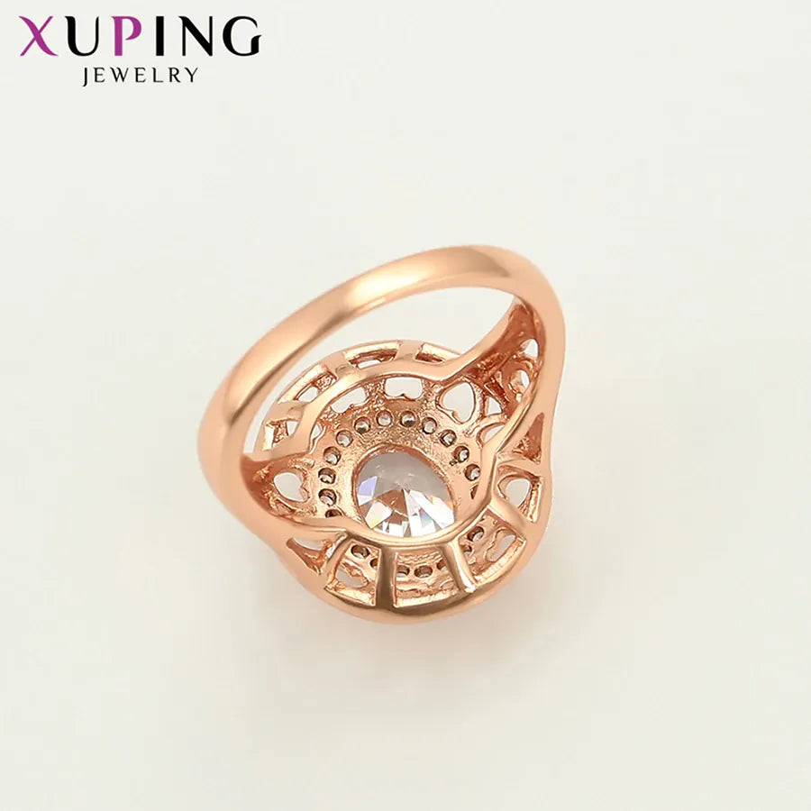 KissICON Kissicon Xuping Engagement Ring – Rose Gold Plated
