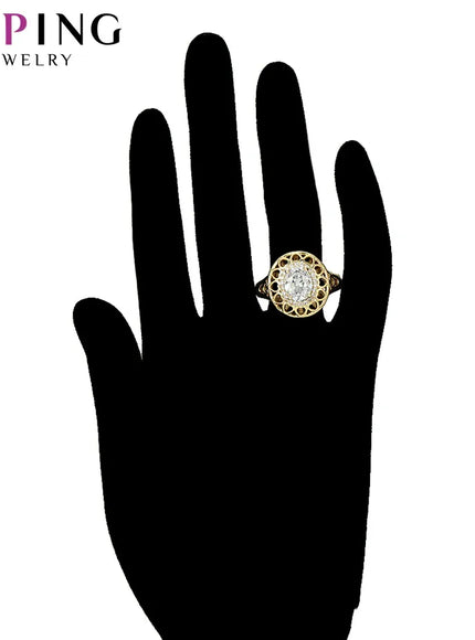 KissICON Kissicon Xuping Engagement Ring – Rose Gold Plated