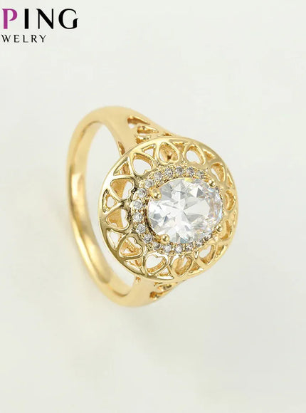 KissICON Kissicon Xuping Engagement Ring – Rose Gold Plated