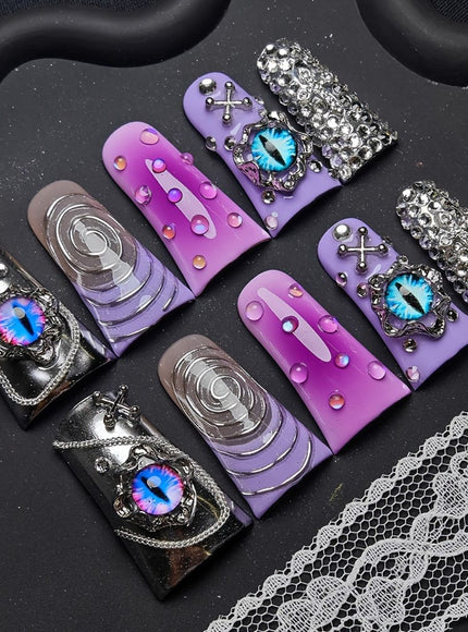 KissICON KissIcon Y2K Duckbill PressOn Nails Set - Glitter