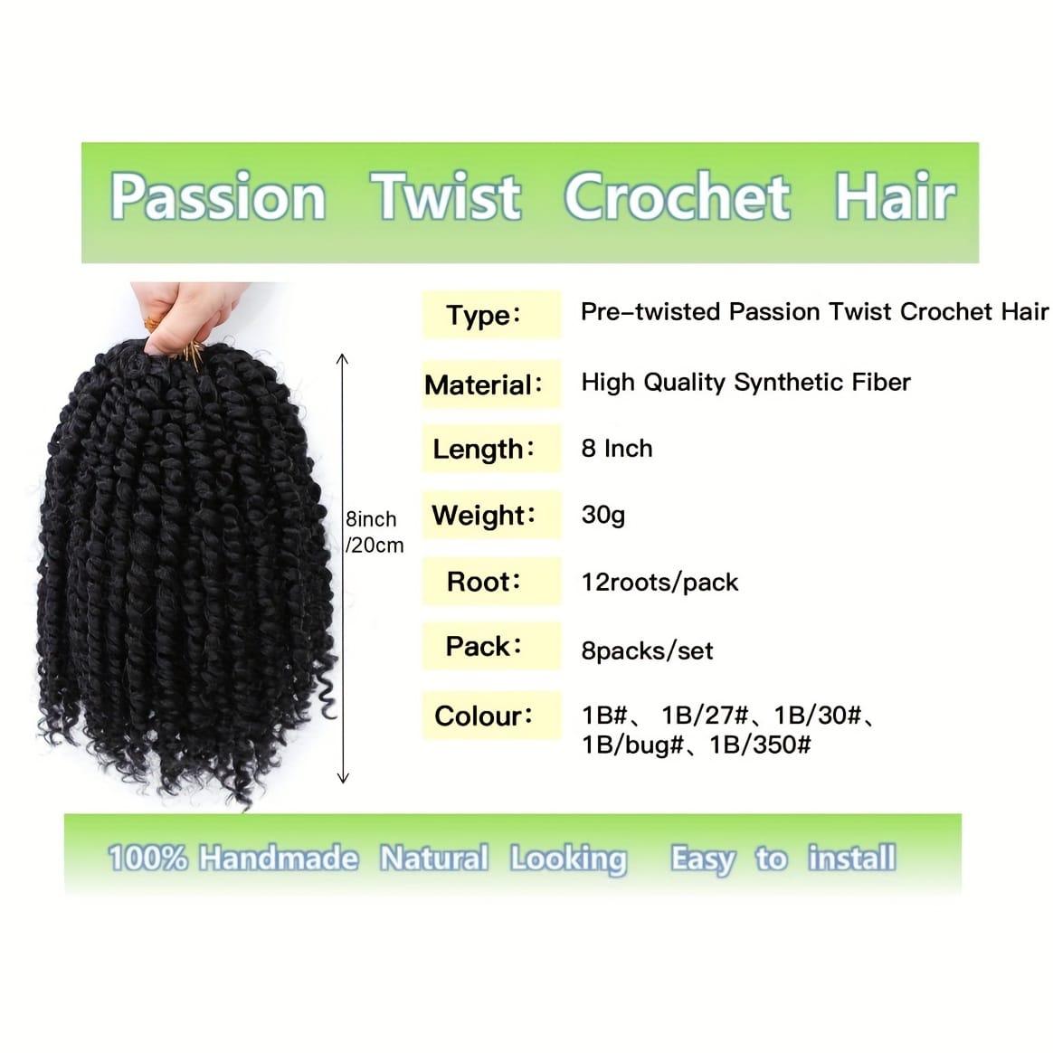 KissICON Kissicon Yorostar 8 Crochet Hair Extensions