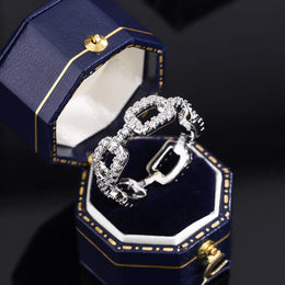KissICON KissIcon Zircon Geometric Wedding Ring - S925 Silver Plated