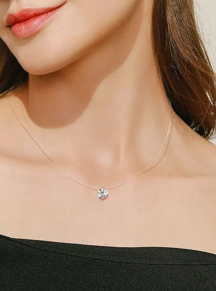 KissICON Kissicon Zircon Necklace – Clear Pendant Shine