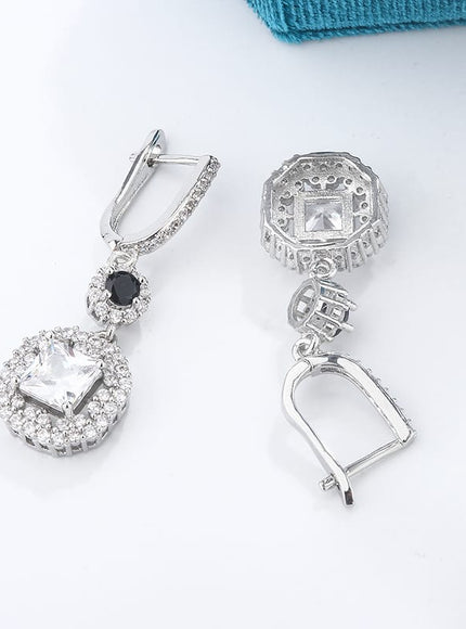 KissICON KissIcon Zircon Tassel Earrings Sterling 925 - Lightweight
