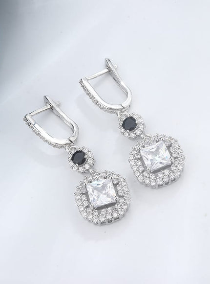 KissICON KissIcon Zircon Tassel Earrings Sterling 925 - Lightweight