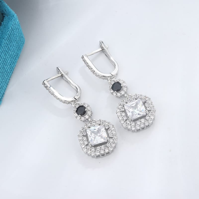 KissICON KissIcon Zircon Tassel Earrings Sterling 925 - Lightweight
