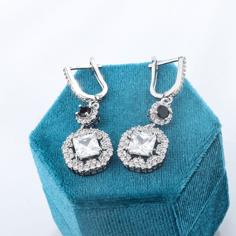 KissICON KissIcon Zircon Tassel Earrings Sterling 925 - Lightweight