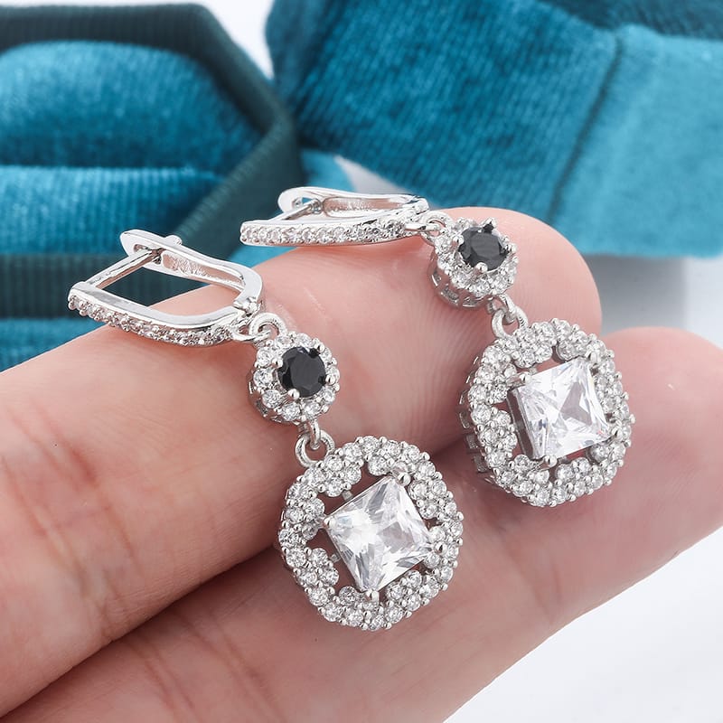 KissICON KissIcon Zircon Tassel Earrings Sterling 925 - Lightweight