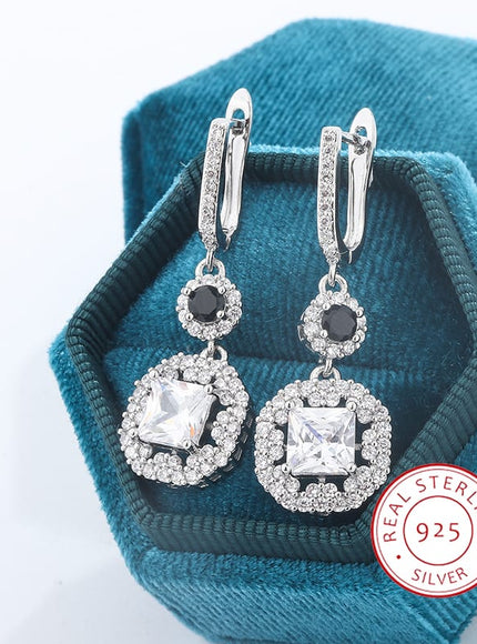 KissICON KissIcon Zircon Tassel Earrings Sterling 925 - Lightweight