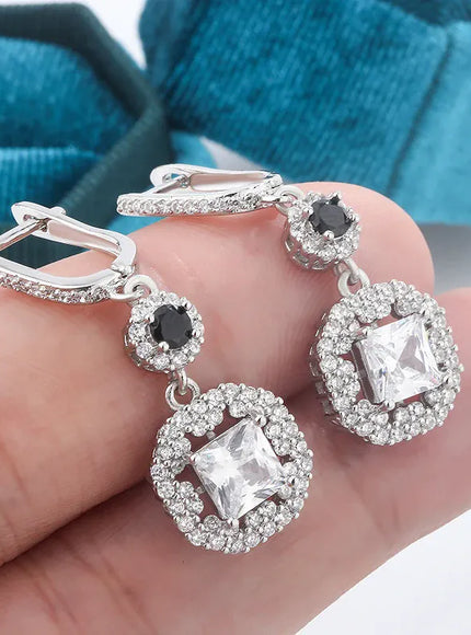 KissICON KissIcon Zircon Tassel Earrings Sterling 925 - Lightweight