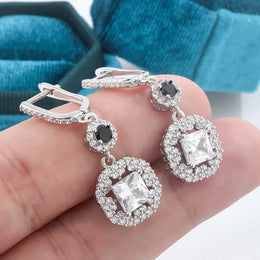 KissICON KissIcon Zircon Tassel Earrings Sterling 925 - Lightweight