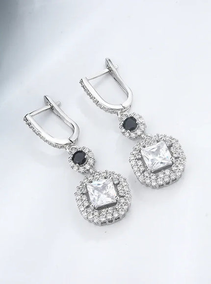 KissICON KissIcon Zircon Tassel Earrings Sterling 925 - Lightweight