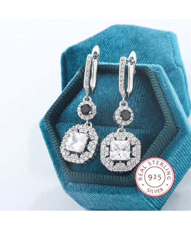 KissICON KissIcon Zircon Tassel Earrings Sterling 925 - Lightweight
