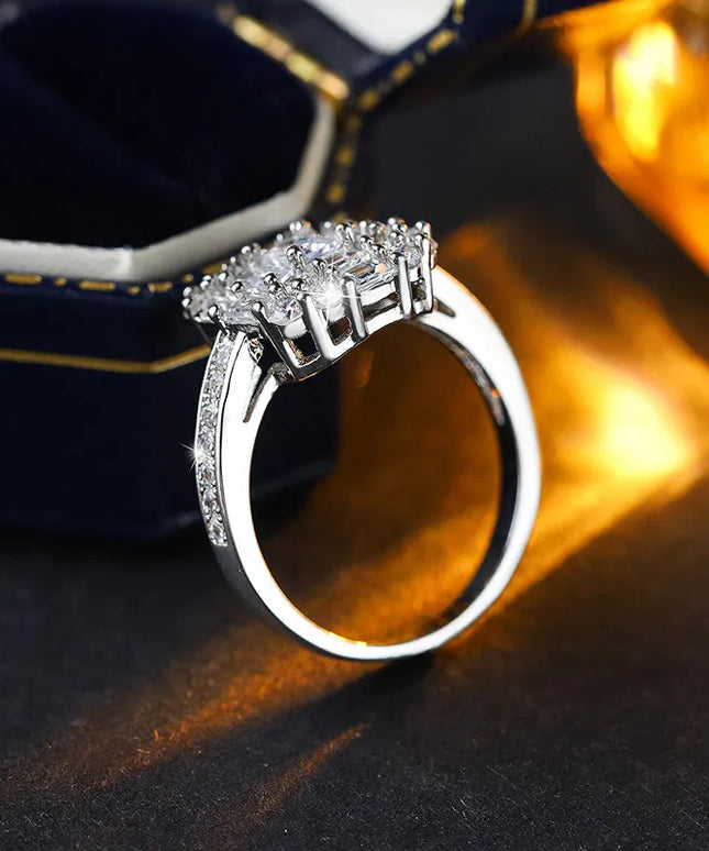 KissICON KissIcon Zirconia Ring For Women - Minimalist 925 Silver