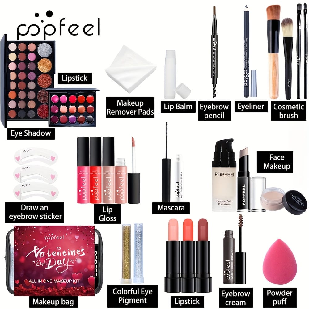 KissICON KIT004-1 Popfeel Makeup Gift Box – Allinone Beginner Gifting