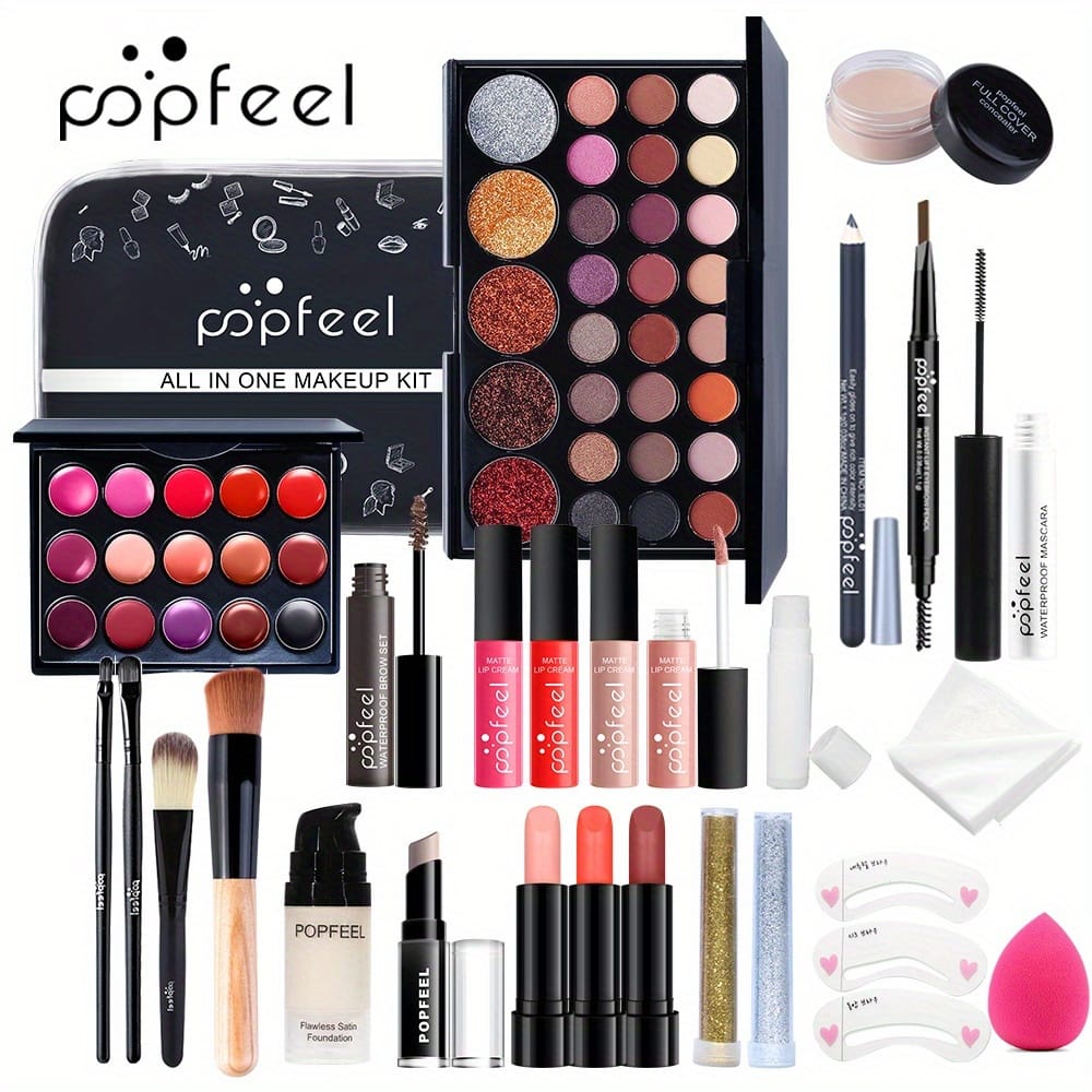 KissICON KIT004 Popfeel 24pc Makeup Set – Perfect Beginner Holiday