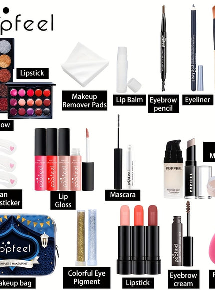 KissICON KIT004K Popfeel 27pc Glamorous Makeup Kit Elegant