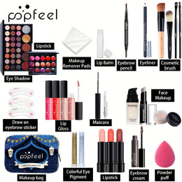 KissICON KIT004K Popfeel 27pc Glamorous Makeup Kit Elegant