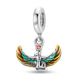 KissICON KJC1068 925 Silver Gemstone Universe Starry Sky Flower Gold Bead Pendant Suitable For Pan 925 Original Bracelet Diy Jewelry