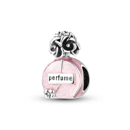 KissICON KJC842 925 Silver Plated Magic Mirror Princess Angel Pink Charm Beads Suitable Fit Pan 925 Original Bracelet Exquisite Diy Jewelry
