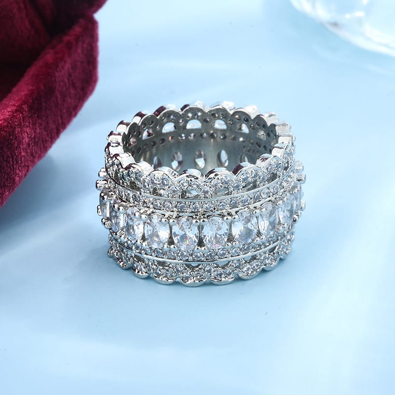 KissICON 💋 Korean Lace Flower 925 Silver Ring - Elegant Retro Charm