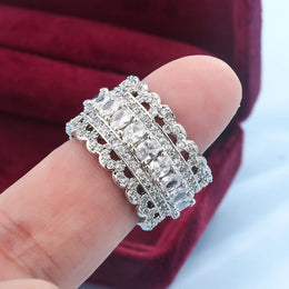KissICON 💋 Korean Lace Flower 925 Silver Ring - Elegant Retro Charm