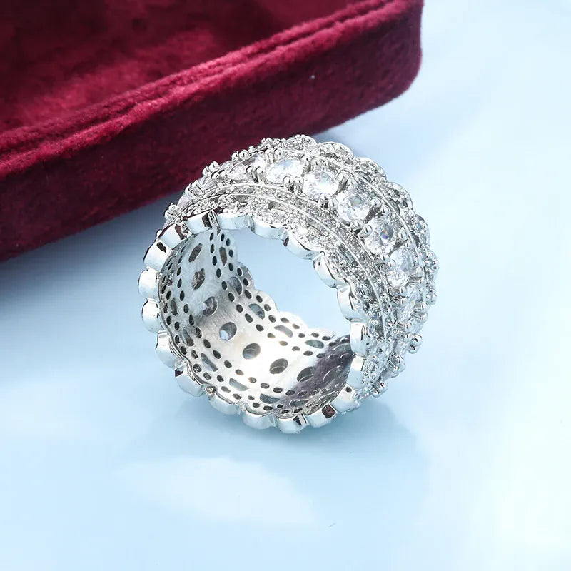 KissICON 💋 Korean Lace Flower 925 Silver Ring - Elegant Retro Charm