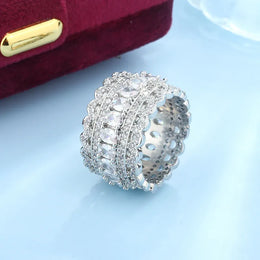 KissICON 💋 Korean Lace Flower 925 Silver Ring - Elegant Retro Charm