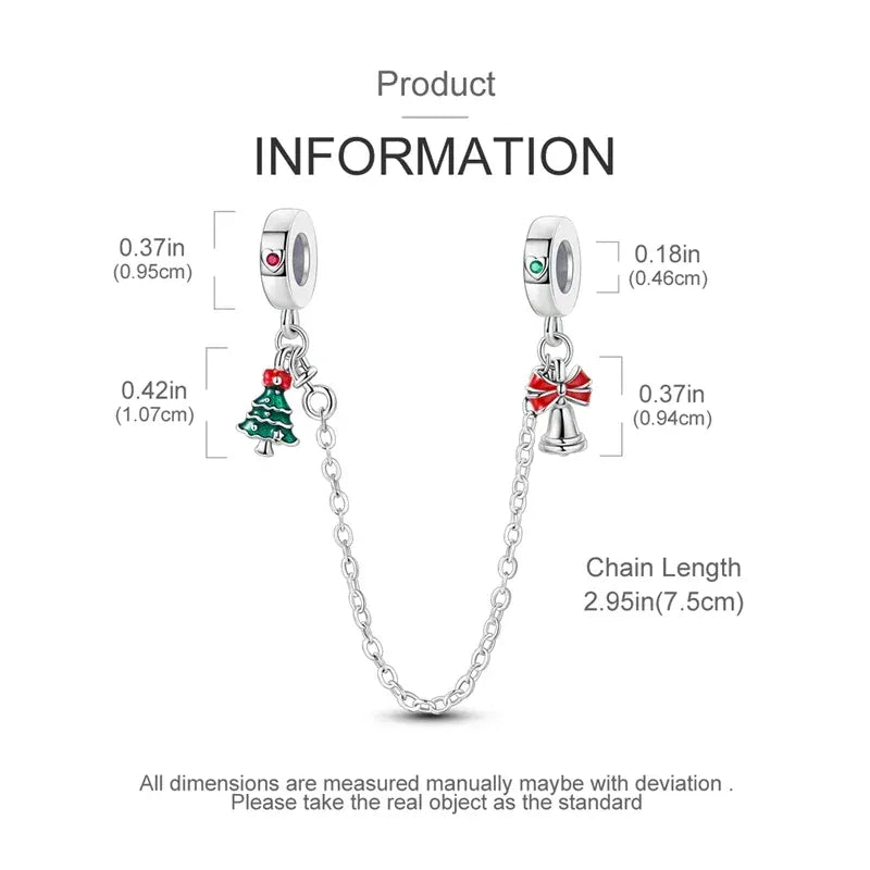 KissICON KTC1104 925 Sterling Silver Safety Charms  Series Snowflakes Stars Moon Heart Bow Fit Original  Bracelets DIY Jewelry Gift for Women