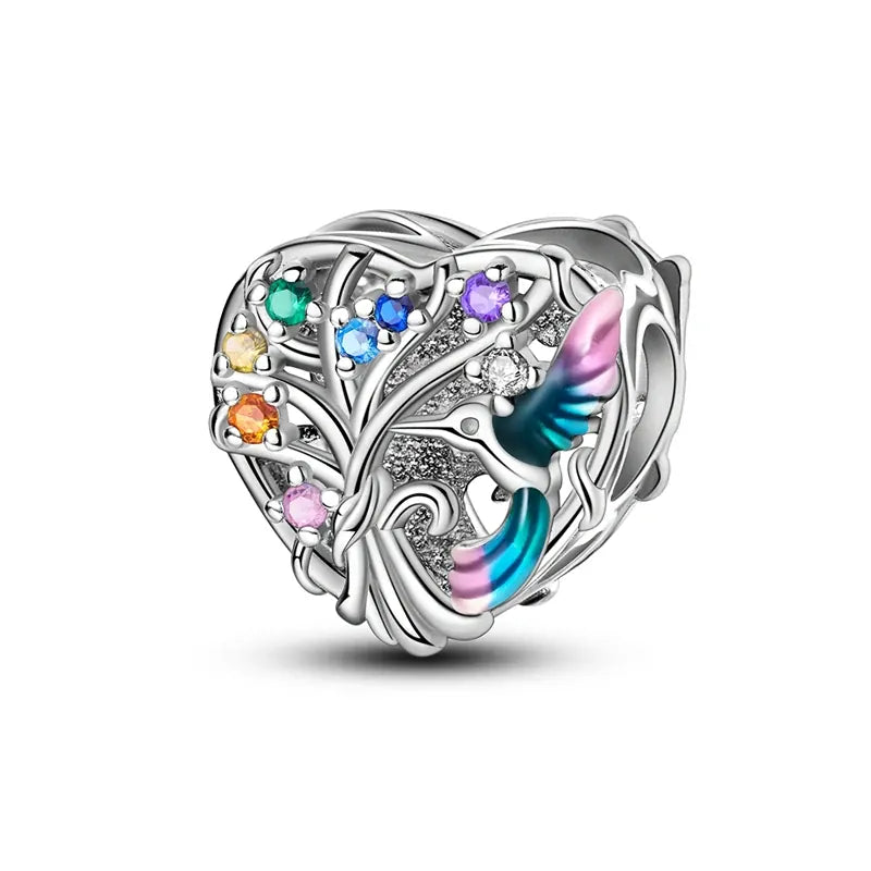 KissICON KTC1173 Hot Sale 925 Silver Butterfly Chameleon Owl Sunflower Charms Fit Original Bracelet Necklace DIY Bead For Women Jewelry