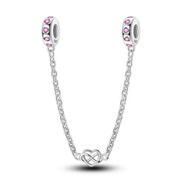 KissICON KTC1281 925 Sterling Silver Safety Charms  Series Snowflakes Stars Moon Heart Bow Fit Original  Bracelets DIY Jewelry Gift for Women