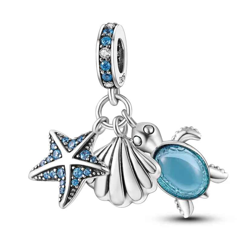 KissICON KTC287 Hot Sale 925 Silver Butterfly Chameleon Owl Sunflower Charms Fit Original Bracelet Necklace DIY Bead For Women Jewelry