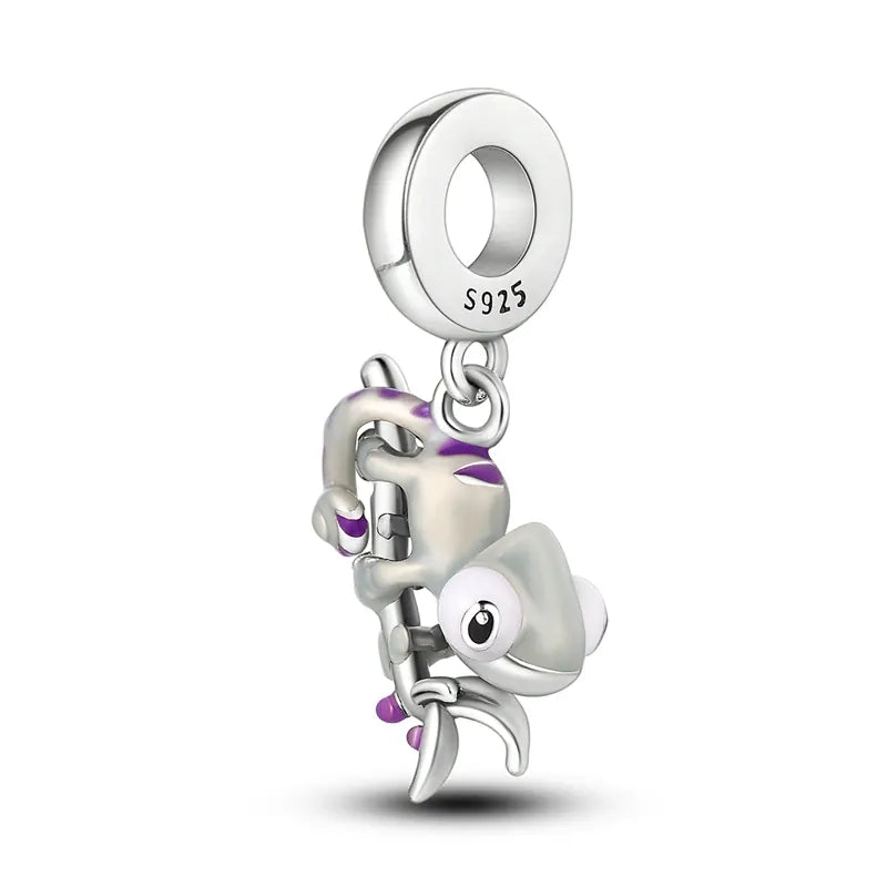 KissICON KTC455 Hot Sale 925 Silver Butterfly Chameleon Owl Sunflower Charms Fit Original Bracelet Necklace DIY Bead For Women Jewelry