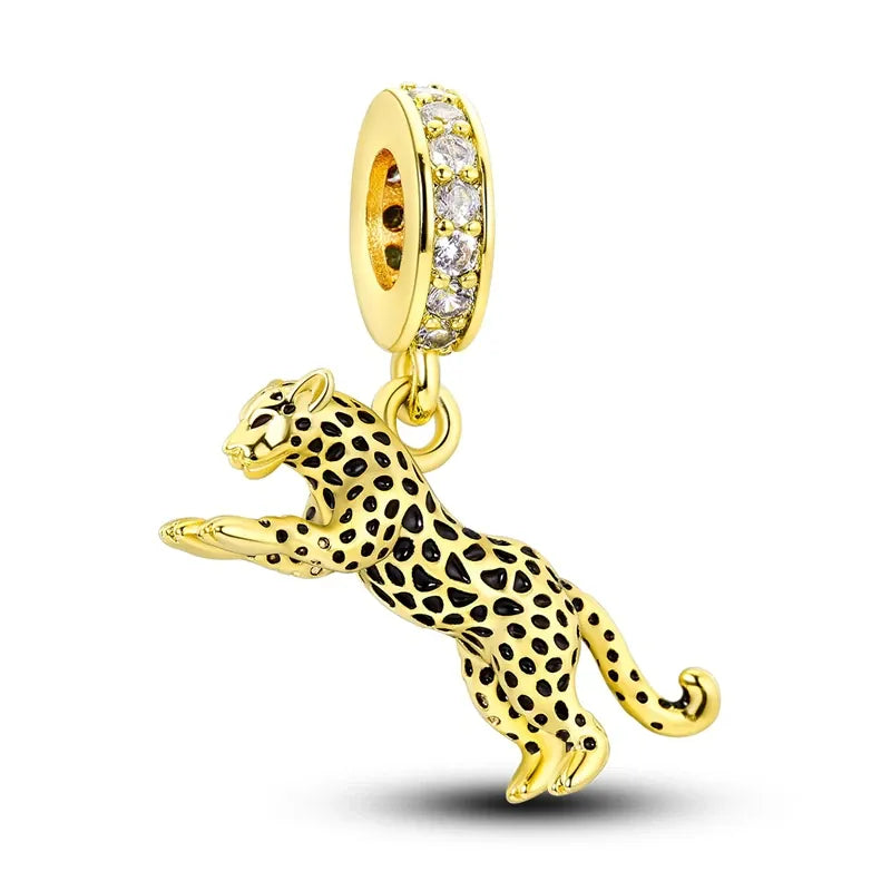 KissICON KTC559 Hot Sale 925 Silver Butterfly Chameleon Owl Sunflower Charms Fit Original Bracelet Necklace DIY Bead For Women Jewelry