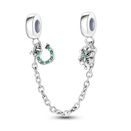 KissICON KTC565 925 Sterling Silver Safety Charms  Series Snowflakes Stars Moon Heart Bow Fit Original  Bracelets DIY Jewelry Gift for Women