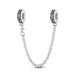 KissICON KTC643 925 Sterling Silver Safety Charms  Series Snowflakes Stars Moon Heart Bow Fit Original  Bracelets DIY Jewelry Gift for Women