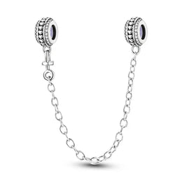 KissICON KTC653 925 Sterling Silver Safety Charms  Series Snowflakes Stars Moon Heart Bow Fit Original  Bracelets DIY Jewelry Gift for Women