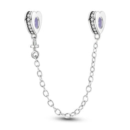 KissICON KTC664 925 Sterling Silver Safety Charms  Series Snowflakes Stars Moon Heart Bow Fit Original  Bracelets DIY Jewelry Gift for Women