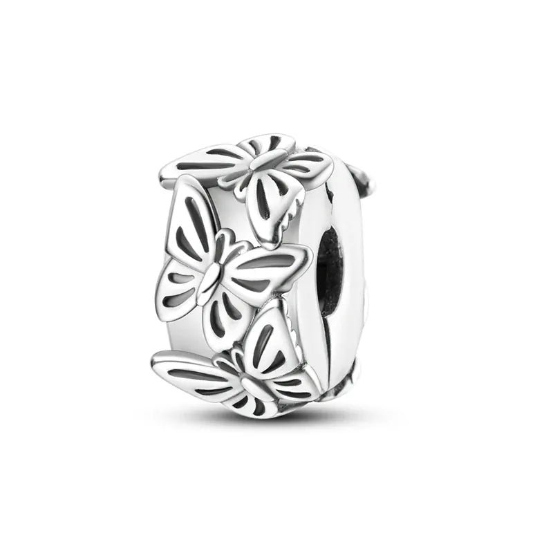 KissICON KTC677 Hot Sale 925 Silver Butterfly Chameleon Owl Sunflower Charms Fit Original Bracelet Necklace DIY Bead For Women Jewelry
