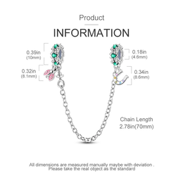KissICON KTC740 925 Sterling Silver Safety Charms  Series Snowflakes Stars Moon Heart Bow Fit Original  Bracelets DIY Jewelry Gift for Women