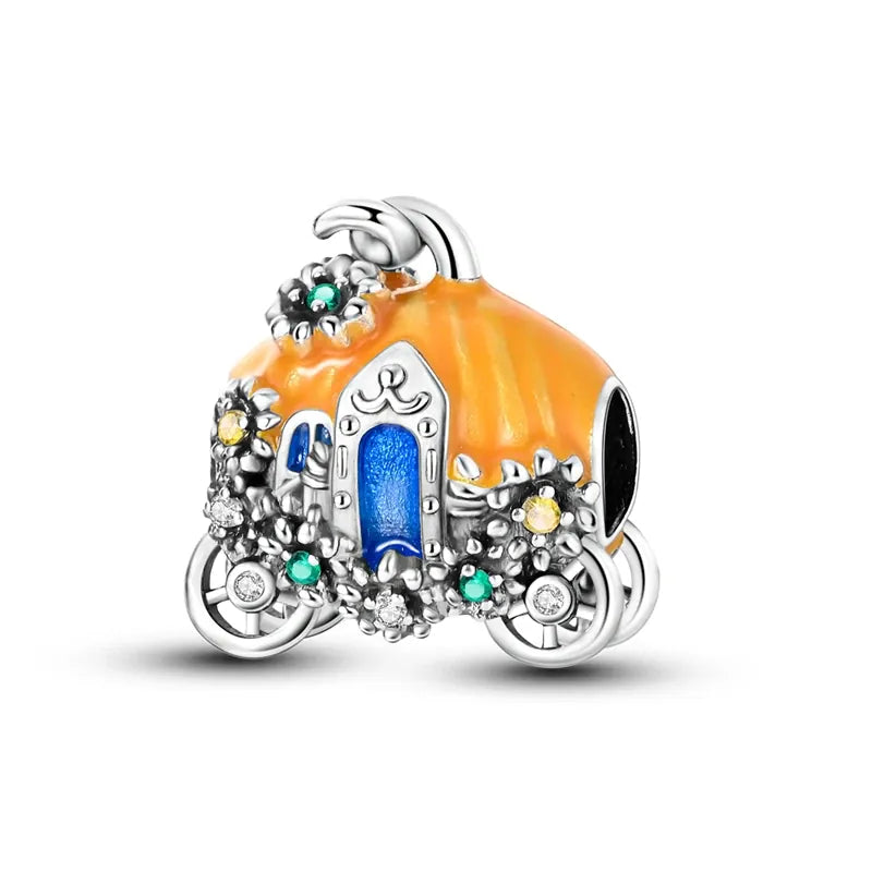 KissICON KTC909 925 Pure Summer Fruit Handbag Pendant Hanging Bead Suitable for Original Pandora Bracelet Women DIY Exquisite Gift
