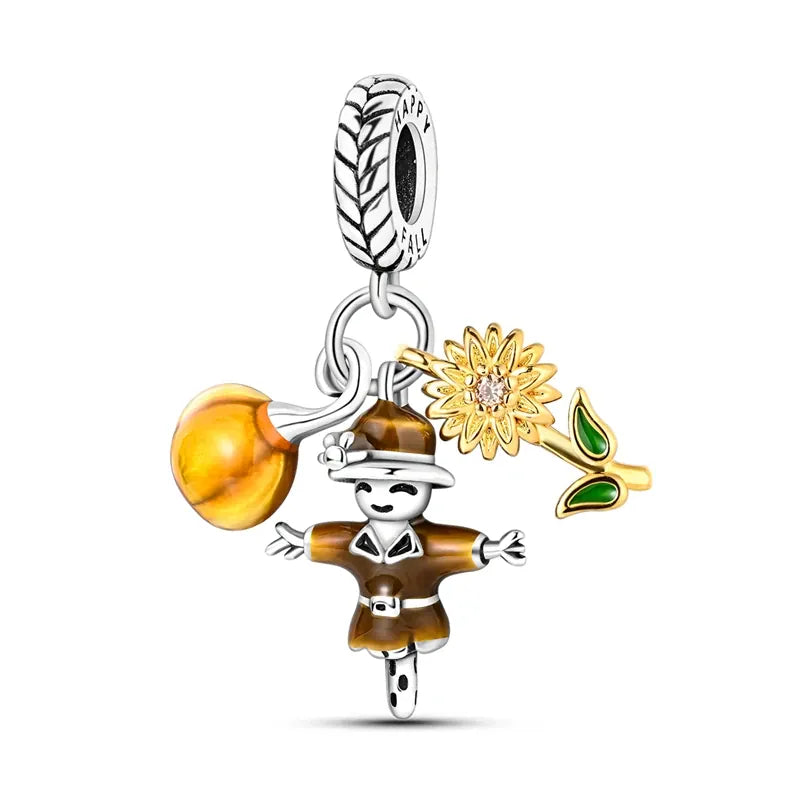 KissICON KTC911 925 Pure Summer Fruit Handbag Pendant Hanging Bead Suitable for Original Pandora Bracelet Women DIY Exquisite Gift