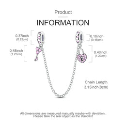 KissICON KTC914 925 Sterling Silver Safety Charms  Series Snowflakes Stars Moon Heart Bow Fit Original  Bracelets DIY Jewelry Gift for Women