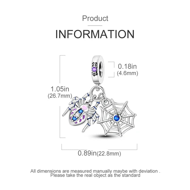 KissICON KTC958 925 Pure Summer Fruit Handbag Pendant Hanging Bead Suitable for Original Pandora Bracelet Women DIY Exquisite Gift