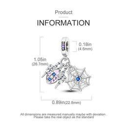 KissICON KTC958 925 Pure Summer Fruit Handbag Pendant Hanging Bead Suitable for Original Pandora Bracelet Women DIY Exquisite Gift