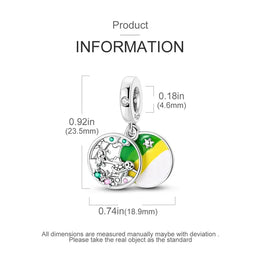 KissICON KTC966 925 Pure Summer Fruit Handbag Pendant Hanging Bead Suitable for Original Pandora Bracelet Women DIY Exquisite Gift