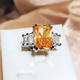 KissICON KYRA01410Y / 9 💋 Paraiba Zircon Ring Pink Blue Green - Luxury Jewelry