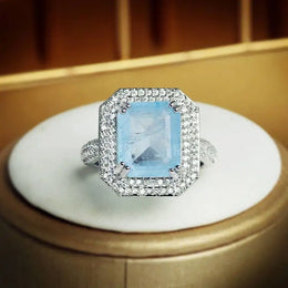 KissICON KYRA01705 / 10 💋 Paraiba Zircon Ring Pink Blue Green - Luxury Jewelry