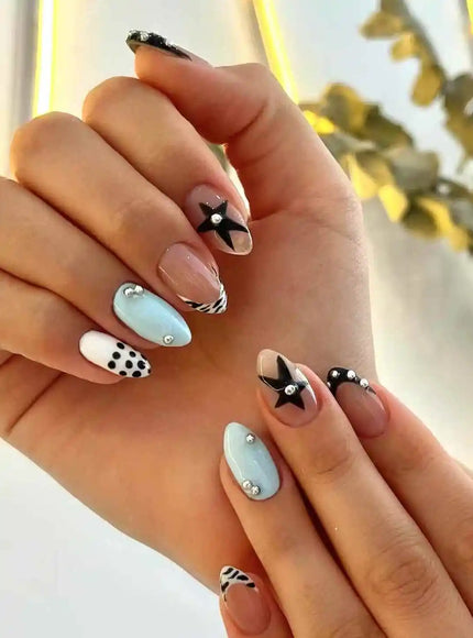 KissICON L 2 KissIcon Autumn Nails Handmade Caramel French Leopard