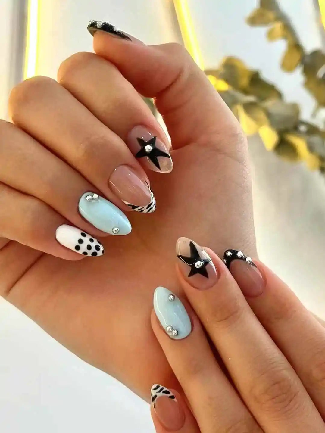 KissICON L 2 KissIcon Autumn Nails Handmade Caramel French Leopard